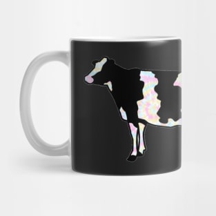 Rainbow Tie Dye Dairy Cow Silhouette  - NOT FOR RESALE WITHOUT PERMISSION Mug